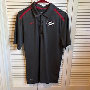 University of Georgia Nike Dark Gray and Red Men's Polo Shirt